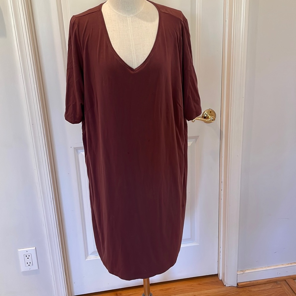 Eileen Fisher women’s burgundy knit dress 2XL